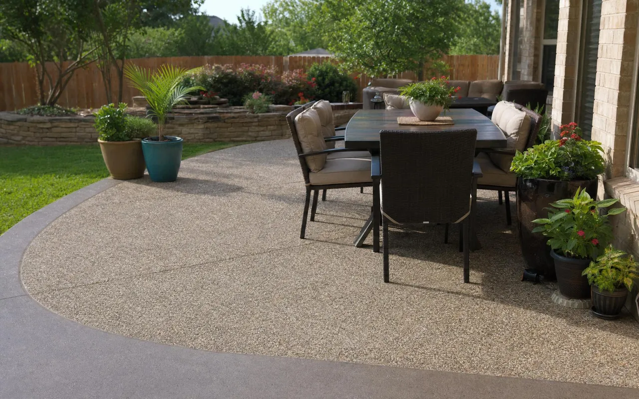 Exposed Aggregate Patio, Frisco, TX